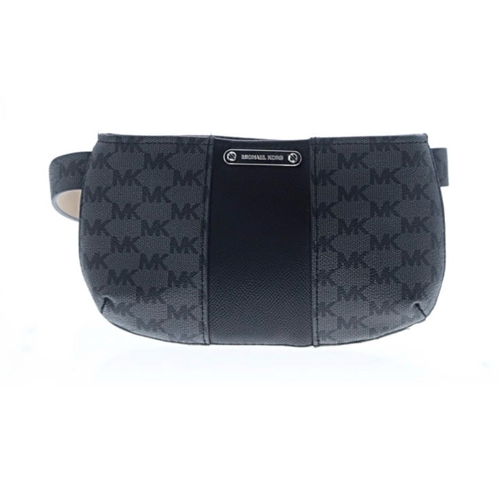 Michael Kors Black MK Monogram Fanny Pack Belt